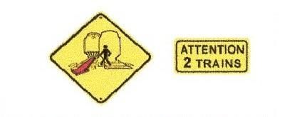 Signalisation C&G HO Attention 2 Trains (Sans poteau)