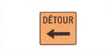 Load image into Gallery viewer, Signalisation C&G HO – Panneau de détour – Détour, À gauche (T-90-2-G)