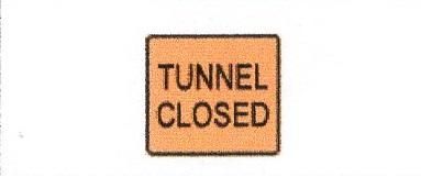 Signalisation C&G HO Tunnel Barré (Anglais) Tunnel Closed