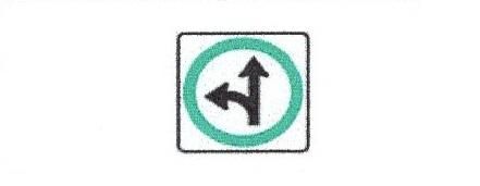 Signalisation C&G HO Obligation d'aller tout droit ou tourner à Gauche