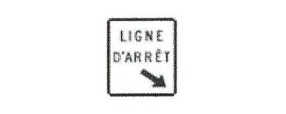 Signalisation C&G HO Ligne d'arrêt à Droite