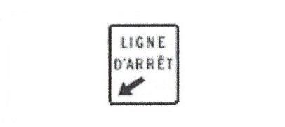 Signalisation C&G HO Ligne d'arrêt à Gauche