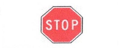 Signalisation C&G HO Arrêt (Anglais) Stop