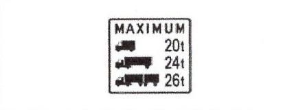 Signalisation C&G HO Limitation de poid