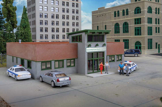 Walthers Cornerstone HO Modern Police Station - Kit