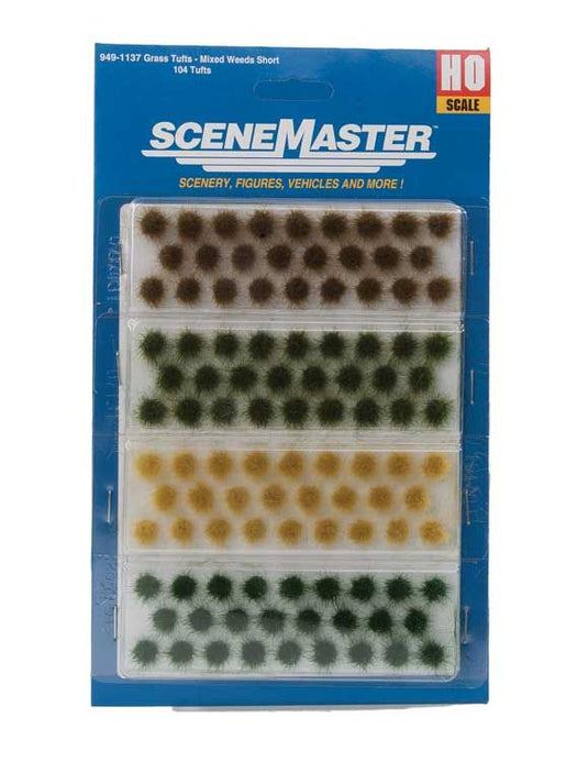Walthers SceneMaster Short Mixed Weed Tufts - Height: 1/4