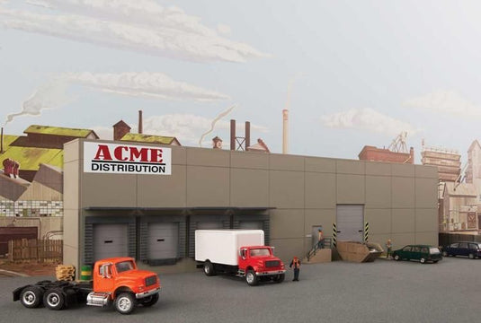 Walthers Cornerstone HO Modern Concrete Warehouse Background Building - Kit