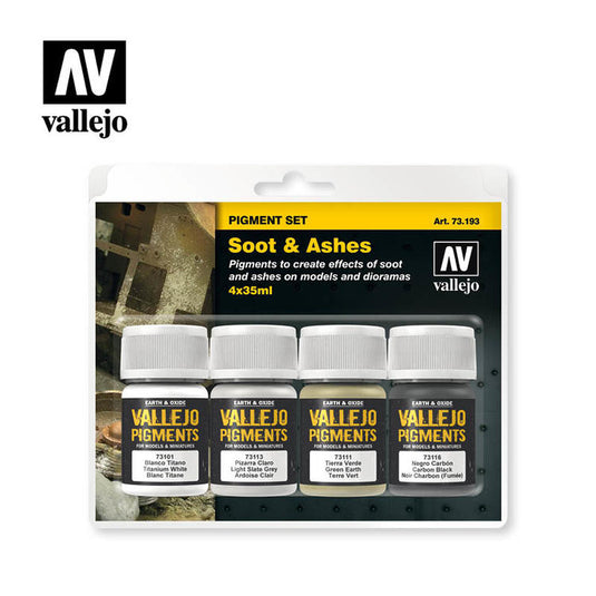 Vallejo Soot & Ashes Pigment Set 4pcs.