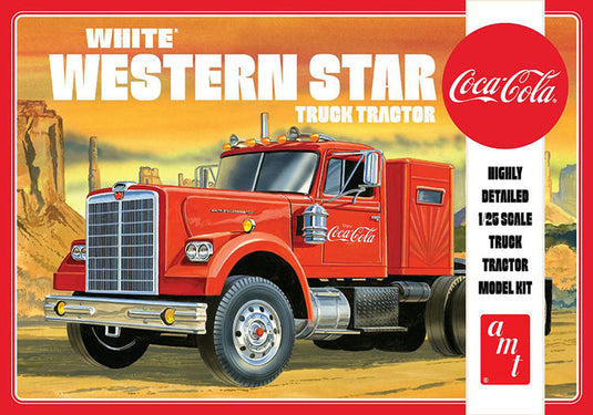 AMT 1/25 White Western Star Semi Tractor Coca Cola
