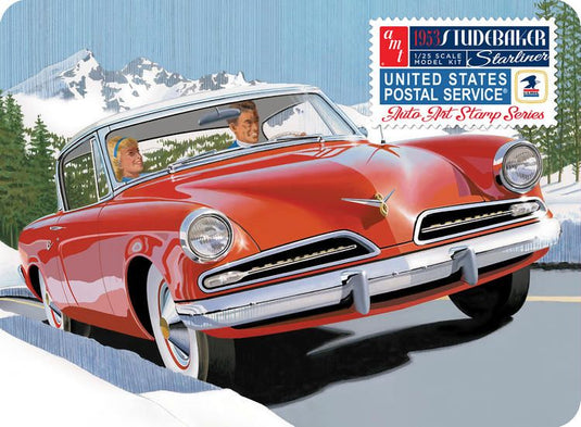 AMT 1/25 1953 Studebaker Starline - USPS Stamp Series w/Collectible Tin Box