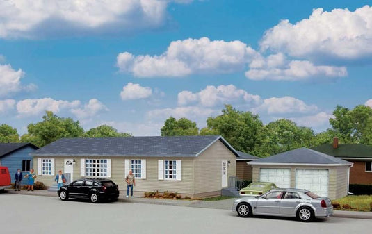 Walthers Cornerstone HO Modern Sectional House with Garage - Kit