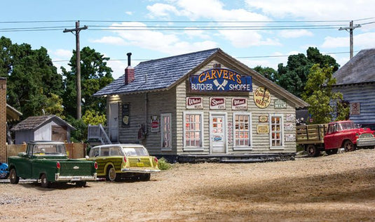 Woodland Scenics HO Built & Ready - Assembled - Carver's Butcher Shoppe