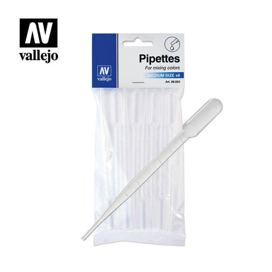 Vallejo Pipettes Medium 3ml. 8pcs.