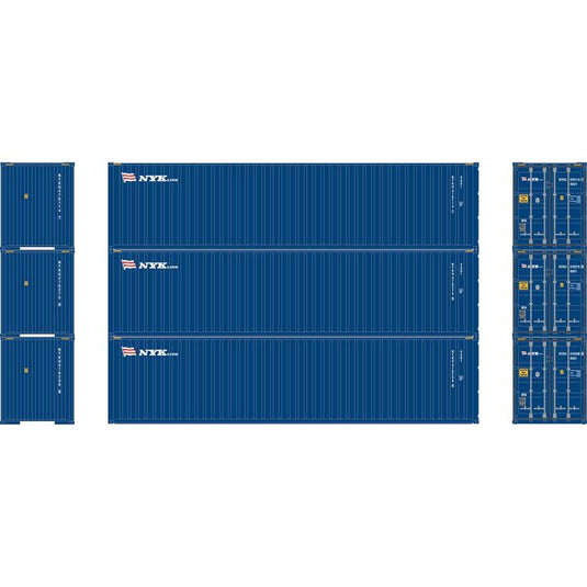 Athearn HO 40' Corrugated HC Container, NYK #1 (3)