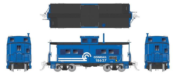 Load image into Gallery viewer, Rapido Trains HO Northeastern-style Steel Caboose: Conrail