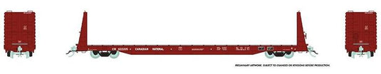 Rapido Trains HO National Steel Car Bulkhead Flatcar - CN (Mineral Brown)
