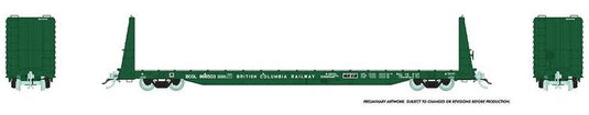 Rapido Trains HO Marine Industries Bulkhead Flatcar - BCR (Dark Green)