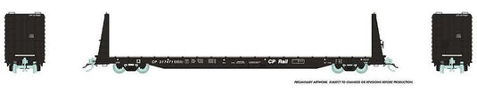 Rapido Trains HO Marine Industries Bulkhead Flatcar - CP Rail (Black)