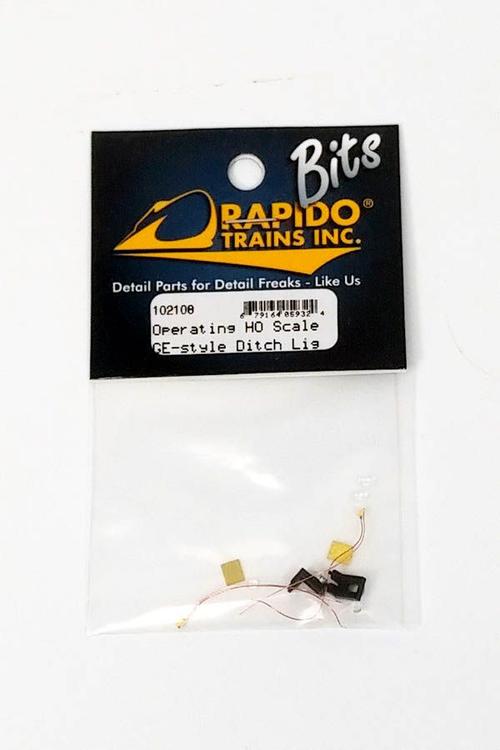 Rapido Trains HO Operating Ditch lights - GE Style Deck Mounted