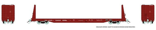 Rapido Trains HO Marine Industries Bulkhead Flatcar - CNIS (Mineral Brown)