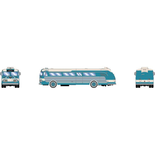 Athearn HO RTR Intercity Bus, Teal & Cream