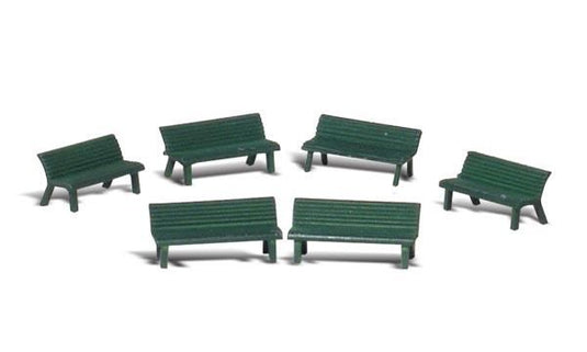 Woodland Scenics HO Park Benches - pkg(6)