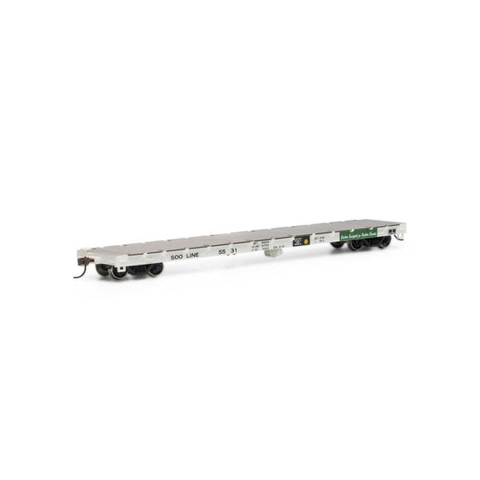 Athearn Ready To Roll HO 60' Flatcar - SOO Line