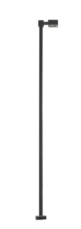 Load image into Gallery viewer, Atlas HO luminaire à tête carrée à DEL poteau noir – Un bras, Blanc chaud, 30 pi à l'échelle (150-70000207)