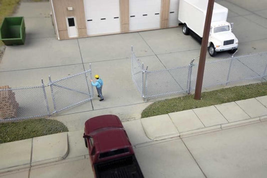 Walthers Cornerstone HO Built-Up Chain Link Fence - Kit
