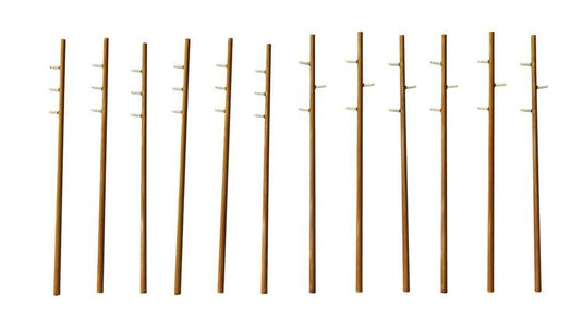 Walthers Cornerstone HO Intermediate Height Utility Poles (Wood) pkg(12) - Kit