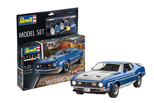 Revell Germany 1/25 1971 Ford Mustang Boss 351 - Model Set