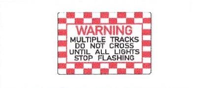 Signalisation C&G HO Attention voies multiples / Multiple tracks warning
