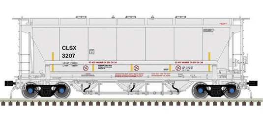 Atlas Master Line HO Trinity 3230 3-Bay Covered Hopper - Cargill Salt CLSX : #3202