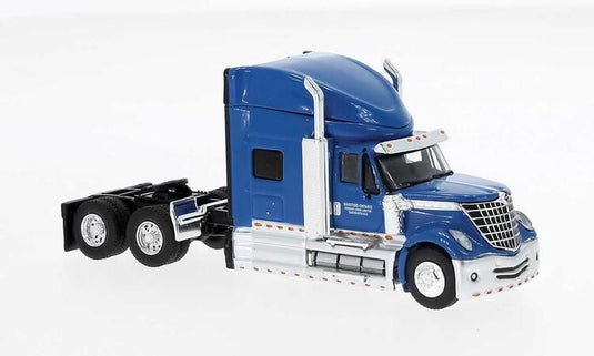 Brekina HO 2010 International Lonestar Sleeper-Cab Semi Tractor - Maritime Ontario (blue, white)