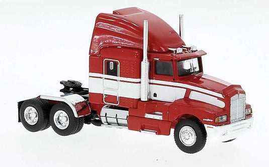 Brekina HO 1984 Kenworth T600 Sleeper-Cab Tractor - Red, White