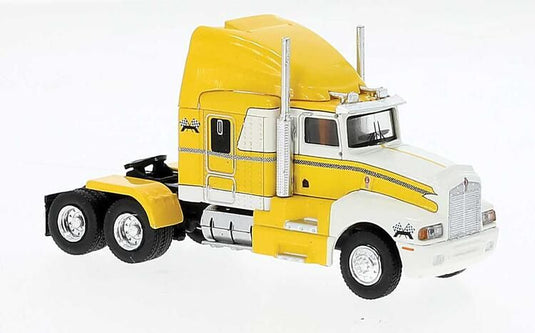 Brekina HO 1984 Kenworth T600 Sleeper-Cab Tractor - Yellow, White