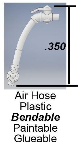 Cal Scale HO Air Hose - Plastic - pkg(2)