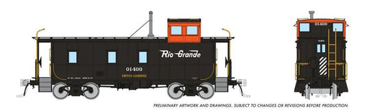Rapido Trains HO D&RGW End Cupola Steel Caboose - Switch Caboose - D&RGW