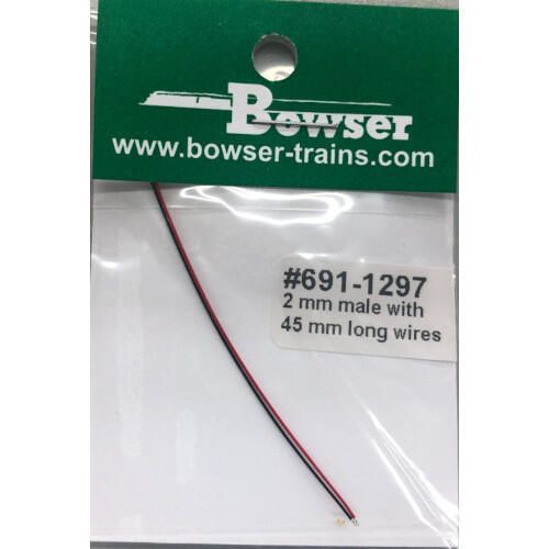 Bowser 2 mm male with 45 mm long wires