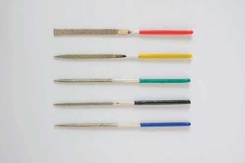 Evergreen Mini Diamond Files - Jeweltool - 5 Different Profiles, 100mm Long