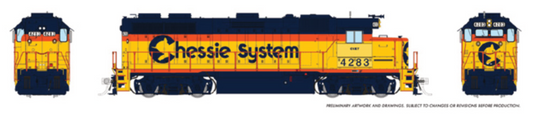 Rapido Trains HO EMD GP39 (DC/DCC/Sound): CSX Chessie Patch)