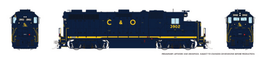 Rapido Trains HO EMD GP39 (DC/DCC/Sound): Chesapeake & Ohio