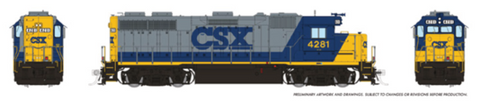 Rapido Trains HO EMD GP39 (DC/DCC/Sound): CSX (Bright Future - YN2)