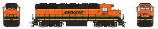 Rapido Trains HO EMD GP38 w/ext cab (DC/DCC/Sound): BNSF (Heritage 3) #2047