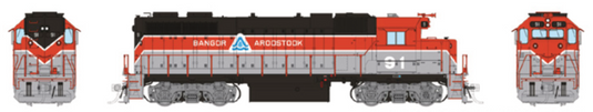 Rapido Trains HO EMD GP38 w/ext cab (DC/DCC/Sound): BAR (Red/Grey/Black)