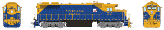 Rapido Trains HO EMD GP38 (DC/DCC/Sound): New England Central (Blue & Gold)