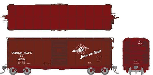 Rapido Trains HO 1937 AAR 40' Boxcar - Canadian Pacific (Spans the World)