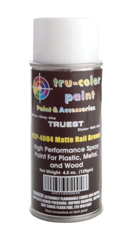 Tru-Color Flat Spray Can Acrylic Paint - Rail Brown - 4.5oz