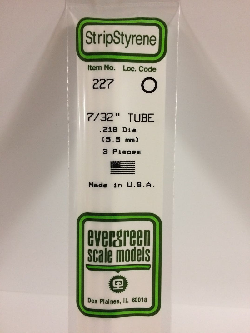 Load image into Gallery viewer, Evergreen Tube rond de styrène – 7/32″ (.219″) (269-227)