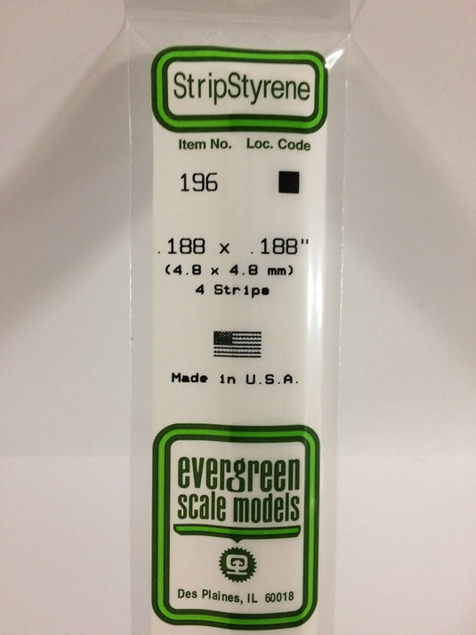 Evergreen Styrene Strip .188